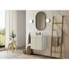 Distinct Kitchen And Bath Vanity with Inset Sink, White base with Coffee Mat Tenor 24in Doors 00590120106